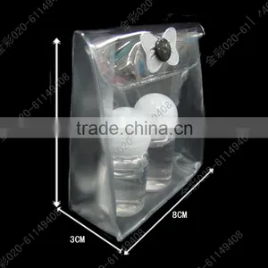 The Most Discounted Price Clear PVC Plastic Mini Cosmetic Bag/ Makeup Packaging PVC Plastic Bag With Cover/ Cap thumbnail-1