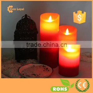 3-Layer Colorful Flameless Moving Wick LED Candle Battery Operated Flickering Flame Candle thumbnail-4