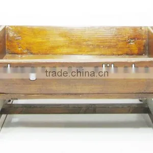Chinese Antique Garden Flower Wood Trough thumbnail-1