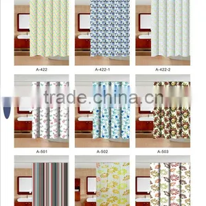 100% Pvc Fancy Printed Shower Vinyl Curtain thumbnail-1
