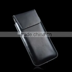 Genuine Leather Pouch Case for Iphone 6S Genuine Leather Black Pouch Sleeve for Iphone 6 Case thumbnail-2