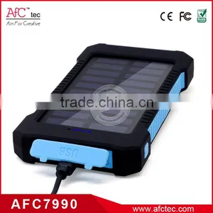 New Product With 8000mAh ROHS Waterproof Solar Power Bank Charger for Mobile Phone thumbnail-2