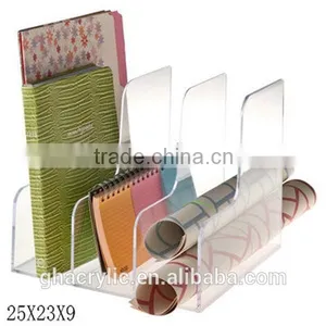 GH-RZ596 Acrylic Magazine Rack, Acrylic Slat Wall Magazine Rack ,customized Acrylic Magazine Display Rack thumbnail-2