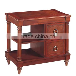 Solid Redwood Corner Cabinet With Drawer/flower Stand/flower Rack(C-06) thumbnail-1