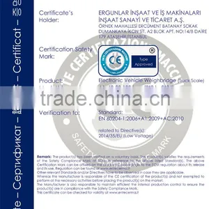 ERGUNLAR INC. 3*20m 60 Tons Electronic/Digital Truck Scale/Weighbridge thumbnail-2