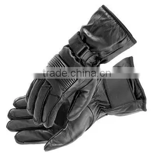 Old but Gold Design Leather Made Motorcycle Motorbike Gloves thumbnail-1