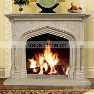 Granite Hand Carved Stone Fireplace thumbnail-1
