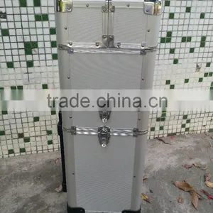 Professional Aluminum Trolley Rooling Make up Beauty Cosmetic Case thumbnail-1