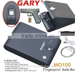 Wholesafe- MO100 Micro Vault Optical Fingerprint Portable Mini Car Gun Pistol Jewelry Security Strage Steel Safe Box / Vault thumbnail-6