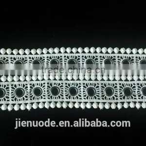 2016 JND Double Row Embroidery Lace Eyelet Lace Trim Wholesale thumbnail-1
