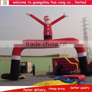 Colorful Cheap Custom Inflatable Christmas Decorations for Sale Inflatable Christmas Santa Arch thumbnail-1