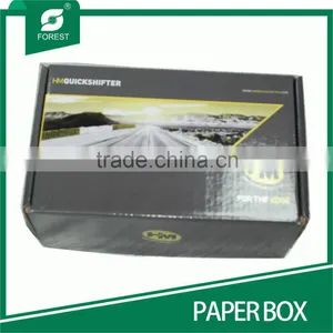 CUSTOMIZED BLACK GLOSSY VARNIAHED CORRUGATED PAPER BOX FOR ELECTRONIC thumbnail-2