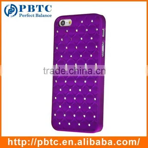 Set Screen Protector Stylus And Case For Iphone 5 , Hard Sky Blue Bling Diamond Plastic Mobile Phone Shell thumbnail-4