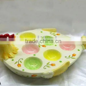 Easter Chicken Ceramic Egg Plate thumbnail-1