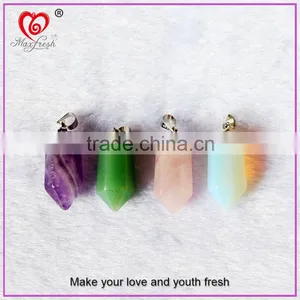 American Popular Druzy Stone Quartz 7 Chakra Pendant Necklace Crystal Quartz Healing Point Chakra Pendant thumbnail-3