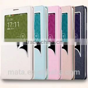 View Window Flip Leather Case With PC Cover For Samsung thumbnail-1