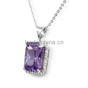 New Product Fashion Jewelry Purple Amethyst Crystal Necklace thumbnail-3