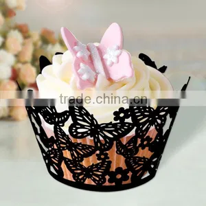 Butterfly Birthday Cake Wrapper Anniversary Cupcake Wrappers / Liners thumbnail-1