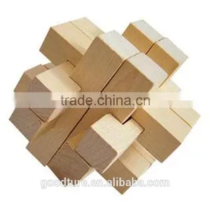 2015 Hot Sale Wooden IQ Intelligent Puzzle Kongming Lock Brain Teaser Cage To Take Treasure thumbnail-2