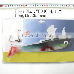 9+years Wholesaler&OEM Manufacturer ,Beijing Hirun Provide Vivid Swim Action Fishing Lures,beautifully Colored Soft Lure YF046-4 thumbnail-1