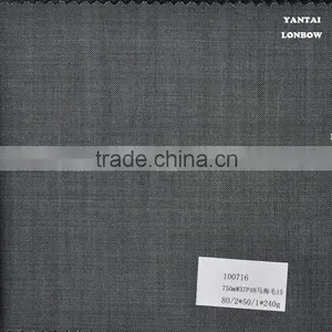 Stocking Grey Hairline Wool Polyester Mohair Blend Fabric for Suiting thumbnail-1