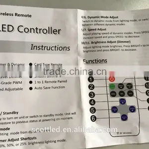 Mini RF Wireless Led Dimmer Switch Controller for RGB Led Strip Light Quality Choice thumbnail-3