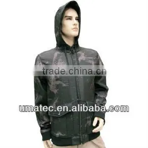Men's Bonded Printed WovenFleece Hooded Soft Jacket thumbnail-1