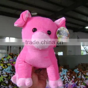 30cm Promotional Customzied Stuffed Plush Pig Animal Shape Handbag Toy With Handgrip thumbnail-1