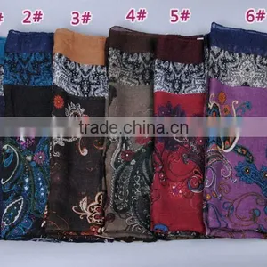 Women Fashion Bohemia Pattern Scarf Voile Scarves 180*90 Pashmina Shawls Muslim thumbnail-6