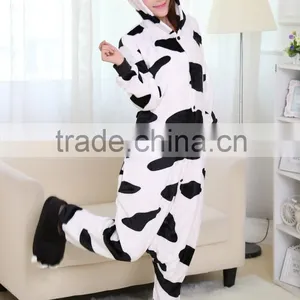 New Design Hooded Plush Cow Onesie Pajamas Adult Animal Pajamas Lovely Onesie Costume thumbnail-1