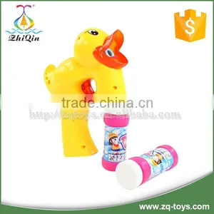 Plastic Yellow Duck Soap Bubble Gun Toy With Light thumbnail-2