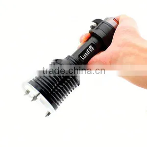 1158 New Design!! XM-L T6 LED Ultra Power Aluminum Torch Light Rescue Hammer Led Falshlight Emergency Safety thumbnail-2