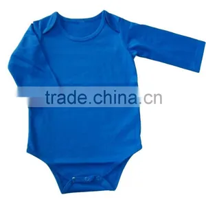 100% Cotton Long Sleeve Blue Baby Boy Romper thumbnail-2