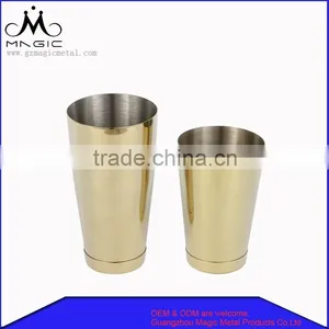 Stainless Steel Basic Bar Boston Shaker Sets Gold Plated thumbnail-1