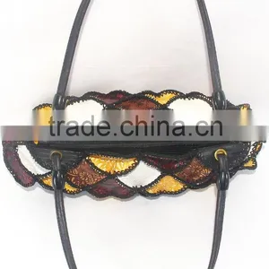 New Fashion Leather Tote Bag Girls Fancy Large Size Beautiful Color Crochet Design thumbnail-6