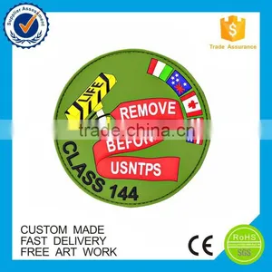 High Quality Eco-friendly Sew-on Custom Pvc Rubber Patch Logo thumbnail-3