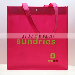Non-Woven Two-Tone Shopper Tote Bag thumbnail-2