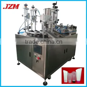 Semi Auto Filling Cutting Ultrasonic Sealing Machine for Plastic Cosmetic Tube With Data and Batch thumbnail-1