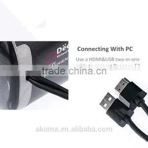 Fashionable Virtual Reality Viewer 9D VR Goggles Deepoon E2 thumbnail-5