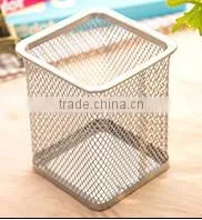 Icegreen Multifunctional Black Metal Square Mesh Design Home Office Pen Holder Case thumbnail-3