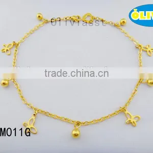 Olivia Jewelry New Styles 18k Gold Plating Stainless Steel Butterfly Anklet Jewelry thumbnail-1