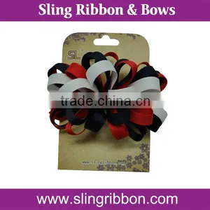 2015 Multicolor Grosgrain Ribbon Hair Bow With Clips For Women thumbnail-1