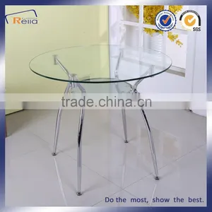 Round Glass Restaurant Dining Table thumbnail-2