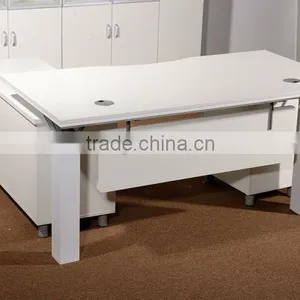 HC-M032 White Wooden Office Executive Desk Boss Desk thumbnail-1