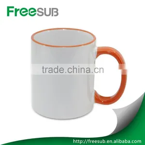 Sunmeta11oz Sublimation Blank Ceramic Color Rim Handle Mug (SKB02) thumbnail-5