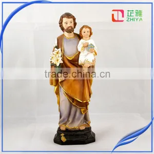 Resin Saint Joseph With Baby Jesus Figurine thumbnail-1