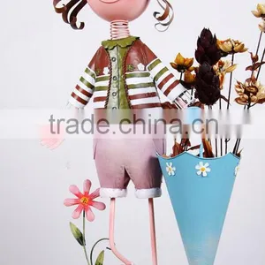 Outdoor Decoration Metal Doll Flower Pots thumbnail-5