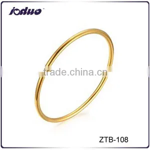 Fashion Simple 3mm Smooth Stainless Steel Bracelet thumbnail-1