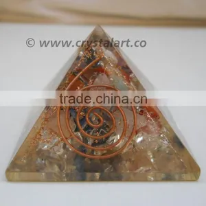 Seven Chakra Reiki Symbol Big Size Orgone Pyramid thumbnail-1
