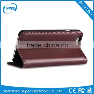 100% Real Genuine Flip Wallet Leather Case Cover For Apple IPhone 6 6S Plus Screen Protector thumbnail-5